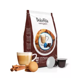 10 pieces of Dolce Vita Biscottino flavored capsules Nespresso compatible product photo