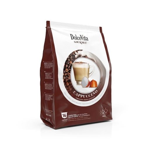 16 pieces of Dolce Vita Cappuccino capsules Dolce Gusto compatible product photo