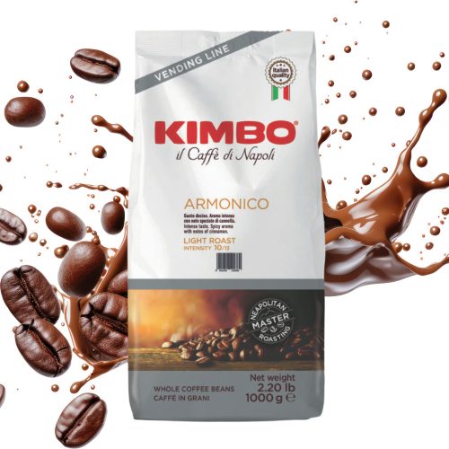 1kg Caffè Kimbo Espresso Vending Harmonious whole coffee beans blend product photo