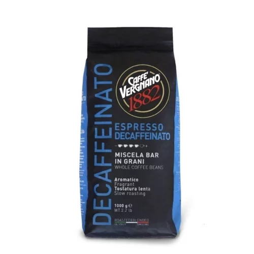 1 kg Caffè Vergnano 1882 Decaffeinato whole coffee beans blend product photo
