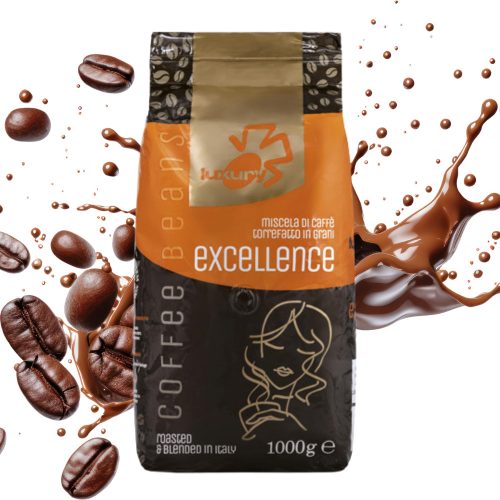 1 kg Luxury Excellance Caffé whole coffee beans blend product photo