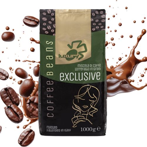 1 kg Luxury Exclusive Caffé whole coffee beans blend product photo