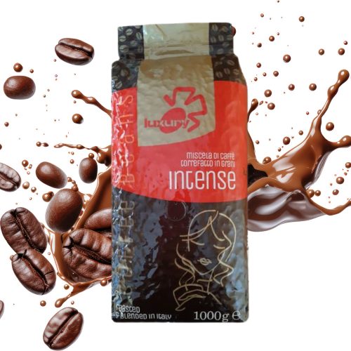1 kg Luxury Intense Caffé whole coffee beans blend product photo