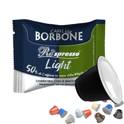 1 pc Caffè Borbone Light Respresso reduced caffeine Nespresso compatible coffee capsule product photo