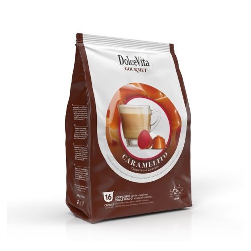 16 pieces of Dolce Vita Caramelito capsules Dolce Gusto compatible product photo