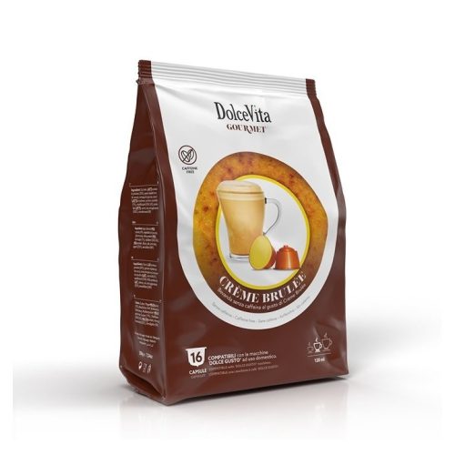 16 pieces of Dolce Vita Creme Brulee capsules Dolce Gusto compatible product photo