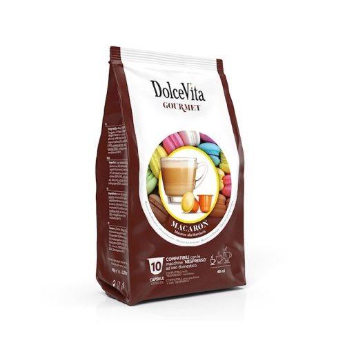 10 pieces of Dolce Vita Macaron Almond capsules Nespresso compatible product photo