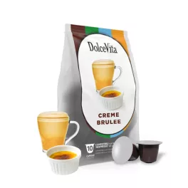 10 pieces of Dolce Vita Creme Brulee capsules Nespresso compatible product photo