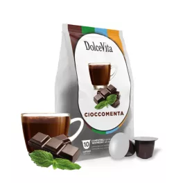 10 pieces of Dolce Vita Cioccomenta capsules Nespresso compatible product photo