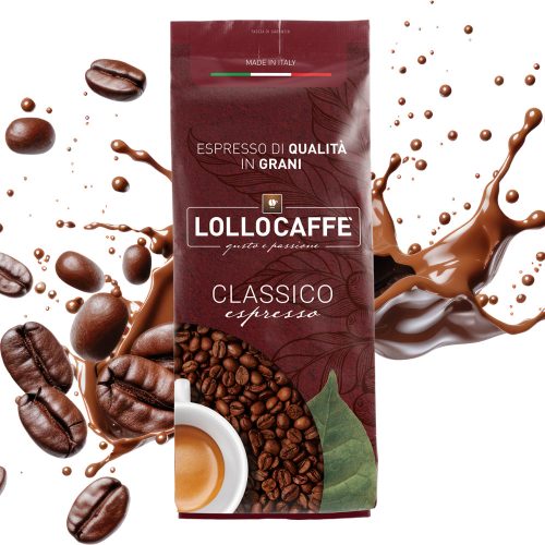 1 kg LolloCaffé classico espresso whole coffee beans blend product photo
