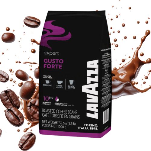 1 kg Lavazza Gusto Forte whole coffee beans blend product photo