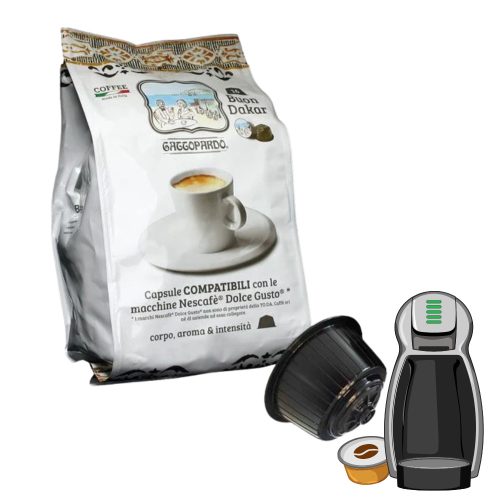 16 Capsules Gattopardo Dakar Dolce Compatible with DOLCE GUSTO product photo