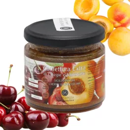 Sicilian Extra Cherry and Apricot Jam for Gourmets product photo