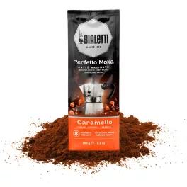 Bialetti Perfetto Moka caramel flavoured ground coffee 250g for moka pot