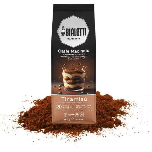 Bialetti Perfetto Moka tiramisu flavoured ground coffee 250g for moka pot