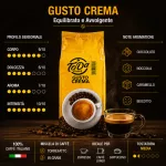 GUSTO CREMA Gattopardo To.Da 1 kg coffee beans – smooth and creamy Italian blend